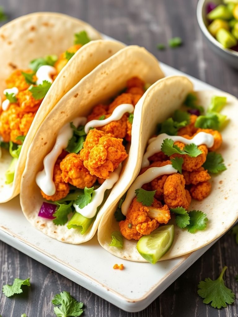 Buffalo Cauliflower Tacos