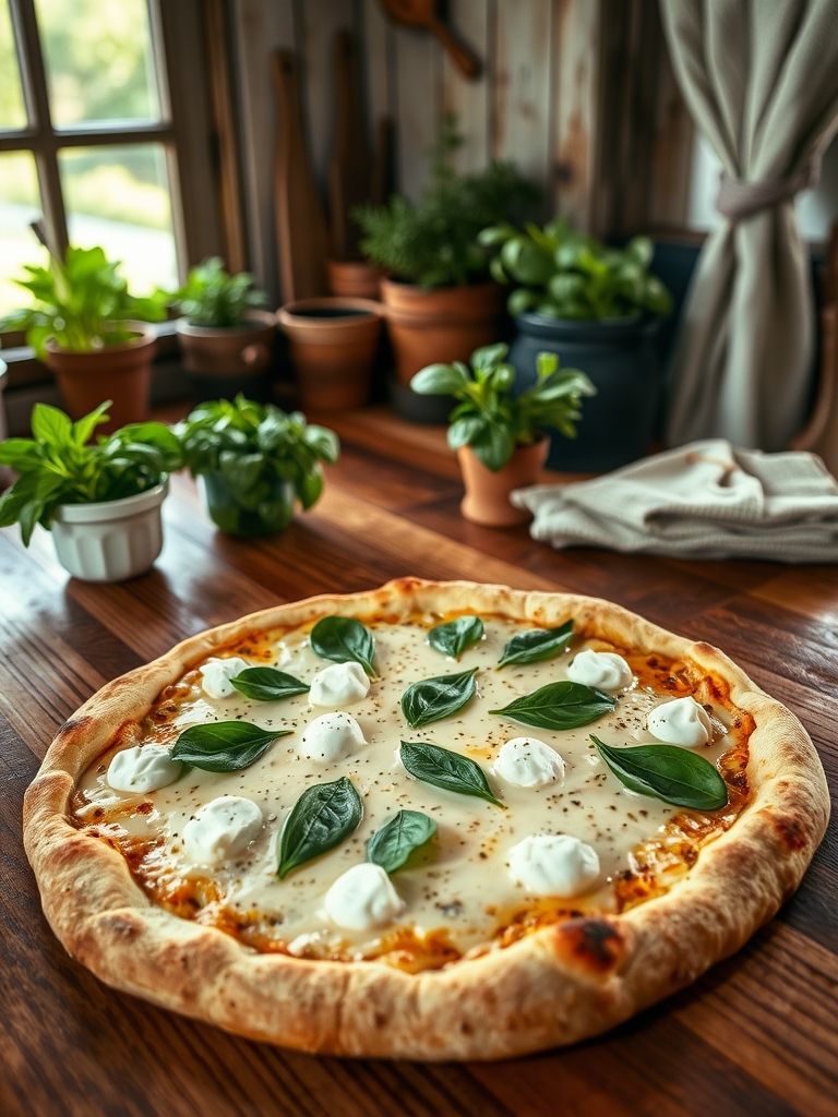 White Garlic Pizza