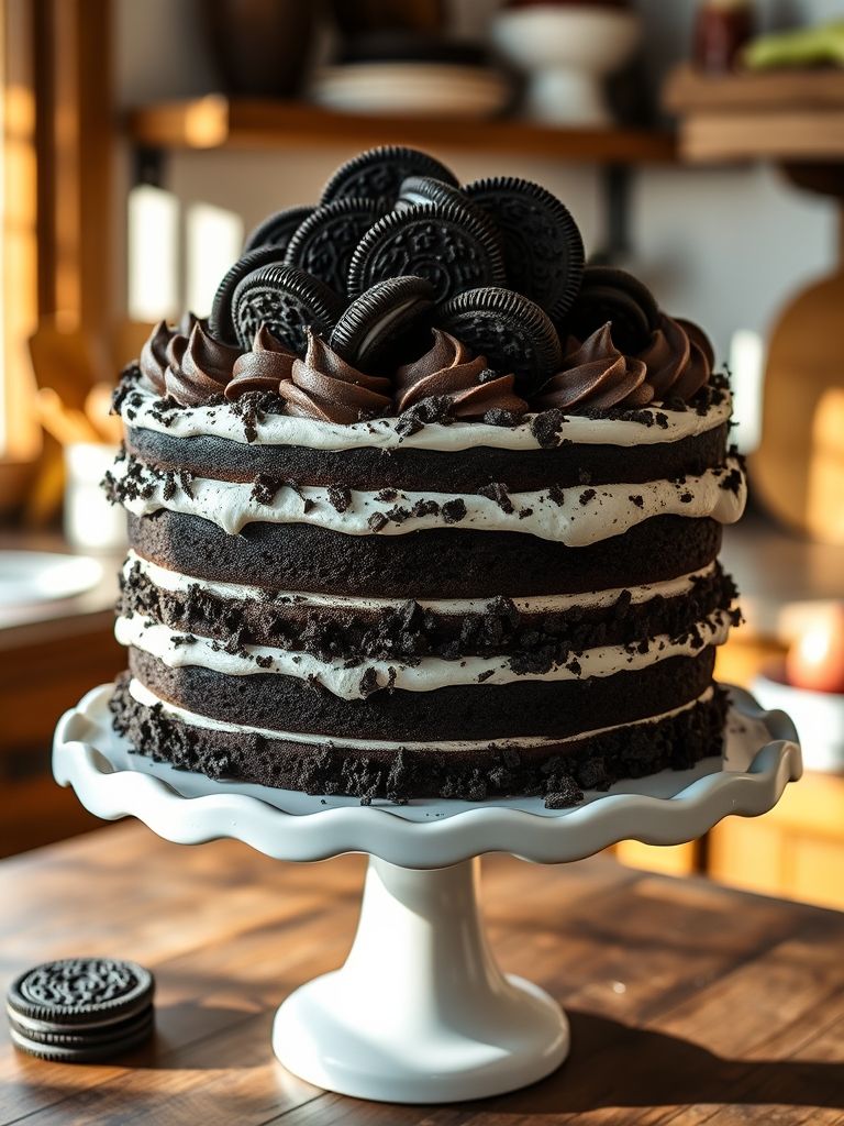 Oreo Cookies and Cream Cake