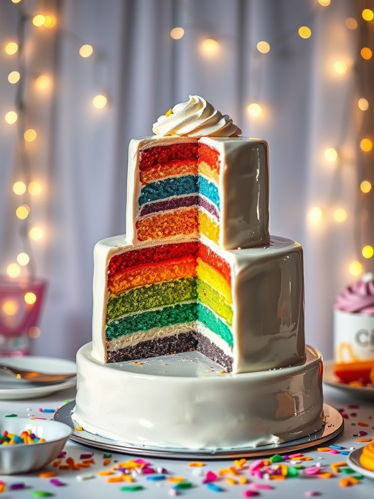 Rainbow Layer Cake